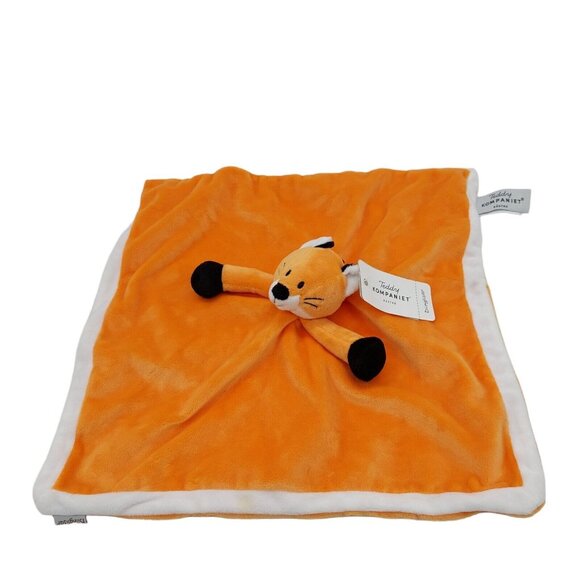 Teddykompaniet Diinglisar Collection 11 Inch Plush Animal Blanket Fox Orange - Picture 6 of 10